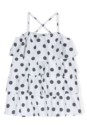 Polka-dot ruffled mini dress DOUUOD KIDS | DU1A62Z2163100AN